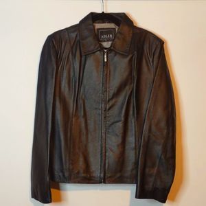 Adler Collection Women's Black Leather Jacket XL